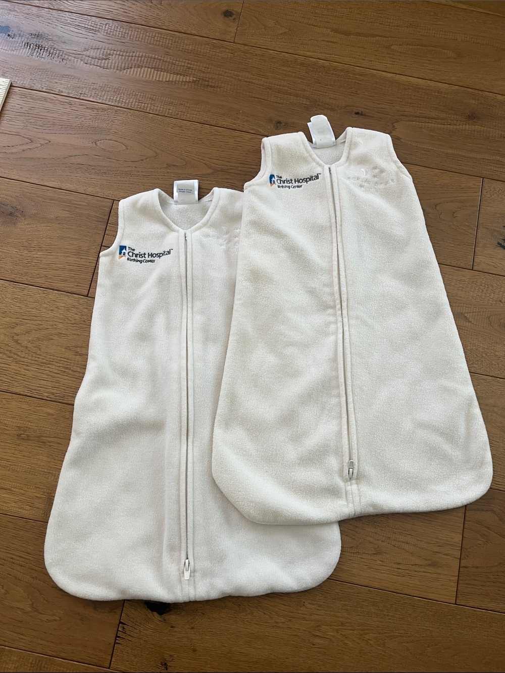 Halo Sleep Sacks - Set of 2 - Size XS - cream - NB to 3 mos or 5-10lbs fleece